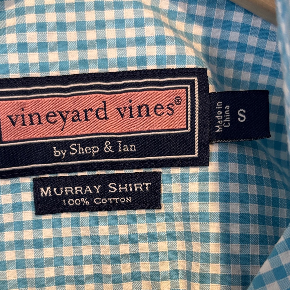 Vineyard Vines Light Blue Gingham Men's Shirt